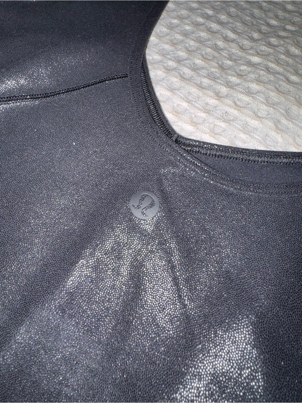 Lululemon Align Black Long Sleeve Shimmer Top - Picture 2 of 4